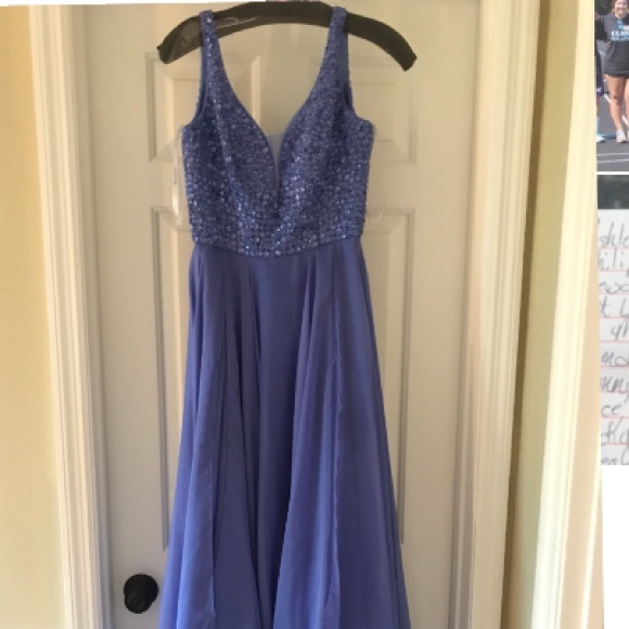 bluish purple dress